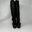 Jimmy Choo  Doreen Rugged Leather Knee High Zipper Detail Boots Shoes Black 8.5 Photo 5