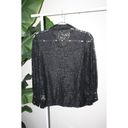 Parker Alex &  Women's M Blouse Black Floral Lace Button Up Long Sleeve NWT Photo 2