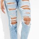 American Eagle Stretch Ripped Mom Jean High Rise 3369 Size 16 Photo 0