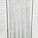 Calvin Klein  Polkadot Chiffon Sleeveless Tent Swing Dress White Grey Size 8 Photo 6