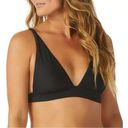 Raisin's  Black Samba Solids Miami Triangle Bikini Swim Top US Large NEW Photo 0