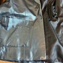 Kasper Vintage 100% Leather Black Metallic Blazer 90s 1990s Double Breasted Photo 4