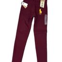 Polo NWT  Ralph Lauren Burgundy Tompkins Skinny High Rise Ankle Jeans Size 26 Photo 2