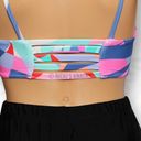 Raisin's  Kaori Multicolor High Square Neck Bikini Top with Strappy Back Size XS Photo 4