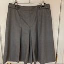 Apostrophe  Gray Pleated Stretch Skirt Photo 0