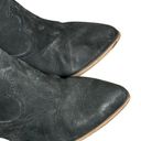 Frye  Reina Ankle Boots Womens 8 Black Leather Heels Pointed Toe Western Side Zip Photo 4