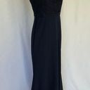 Adrianna Papell Women's Formal Dress Size 4 Blue Lace Off the Shoulder Long Gown Photo 1