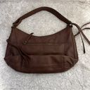 Lucky Brand  Leather Shoulder Hobo Bag With Tassle Brown Western Boho Vegan Photo 1