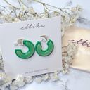 Ettika NWOT  Green Daydreamin' Resin Earrings Photo 1