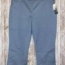 kim rogers Women's  Super Stretch Capris Pants Cropped Size 14 Light Blue Pull On Photo 0