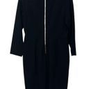 J.Crew  Dress Long Sleeve Zip-Up Ponte Sheath Black Women’s Size 8 Photo 5