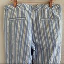 Tommy Hilfiger  Dana Fit Blue and White Crop Striped Pants 10 Photo 6