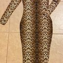 Zaful NWT cheetah print longsleeve bodycon s Photo 4