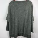 Lane Bryant  Weave Knit Speckled Khaki Crew Sweater Photo 3