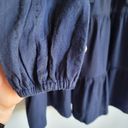 Crown & Ivy, New Navy Blue Embroidered Tassel Peasant Dress Size Large Petite Photo 6