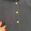 St. John by Marie Gray Navy Blue Gold Button Denim Jacket, size 2 Photo 6