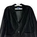 Denim & Co . Women's Black Velvety Blazer Jacket Size 1X Photo 4