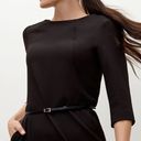 MM.LaFleur  Dress Black Etsuko Dress Belted w/ Pockets Sz 10 EUC Wondertek Fabric Photo 3