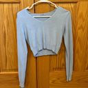 John Galt Cropped Blue Sweater  Photo 0