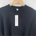 Topshop  Cropped Sweatshirt Pullover Black Crop Long Sleeve Size US 4-6 NWT Photo 7