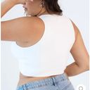 Klassy Network NWT White Twist Front Brami Crop Top - Small Photo 1