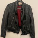 Free People Black Moto Leather Jacket Photo 0