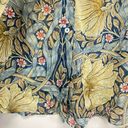 Krass&co Morris &  X H&M womens Size 6 Floral Button Up Blouse Puff Sleeve Front Tie Photo 3