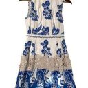 Alexis  Farah Blue White Fit & Flare Dress XS Photo 0