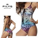 PilyQ New.  lace up front multicolored bamboo print swimsuit. Normally $149 Photo 1