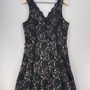 The Loft  Dress Womens 10 Black Lace Overlay Sleeveless Above Knee Dressy Formal Photo 0