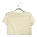 Sabo Skirt  Riz Twist Front Top Short Sleeve Shirt in Cream Terry Size Medium Photo 3