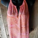 Cynthia Rowley  size large sleeveless top, orange and white and pink tank top Photo 0