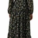 ASTR NWT  The Label Black Yellow Floral V-neck Keyhole Slit Dress Small S Photo 1