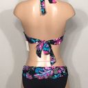 Anne cole  black floral bikini. XS. NWT Photo 6