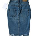 One Teaspoon NWT ONE by  Cadillac in Pacifica Destroyed Denim Pencil Skirt 24 Photo 4