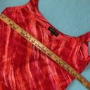 Jones New York  tiered maxi tank dress red orange pink ruffle fully lined size 14 Photo 6