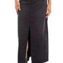 Tinseltown NWT  Hi Rise Maxi Black Skirt Denim Jean skirt front opening Junior M Photo 2