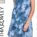 Cynthia Rowley  Blue Tie Dyed 💯 Linen Tent Dress Photo 1