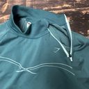 GYM SHARK BLUE AND GREEN NECK ZIP JACKET WITH THUMB HOLES Photo 2