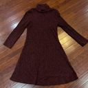 American Eagle  wine long sleeve keyhole back ribbed sweater dress size medium Photo 0