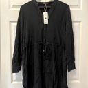 Eileen Fisher NWT  tencel crepe black dress medium Photo 1