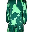 Alexis  Women’s Green Long Puff Sleeve Tiered Dress Size XS Photo 3