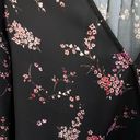 Parker  Chiffon Plum Blossom Floral Bell Sleeve Wrap Blouse Size XS Photo 6