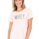 Rae Dunn Light Pink Wifey Short Sleeve Graphic Shirt Photo 0