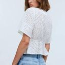 Madewell Tie-Front Top in Eyelet SOFT WHITE NWT Photo 1