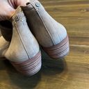 Sam Edelman  Gray Taupe Ankle Boots Suede Stacked Heel 9 Photo 5