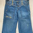 Marithe Francois Girbaud MFG Adult 30 Denim Crop Baggy Shorts Capri Y2K 90s Logo Blue Photo 0