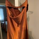 Burnt Orange Silk Dress Size XS Photo 2