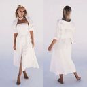 Free People  Isley Long Sleeve 2-in-1 Button Down Cotton White Midi Dress XS NWOT Photo 1