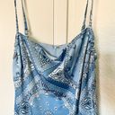 Forever 21 blue paisley print silky dress size M. Photo 3